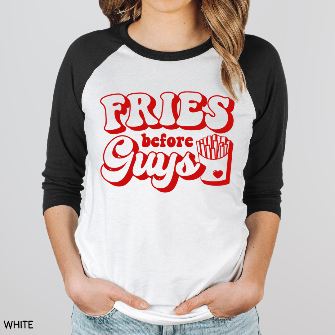 Valentines - Fries Before Guys - Unisex Adult Tee