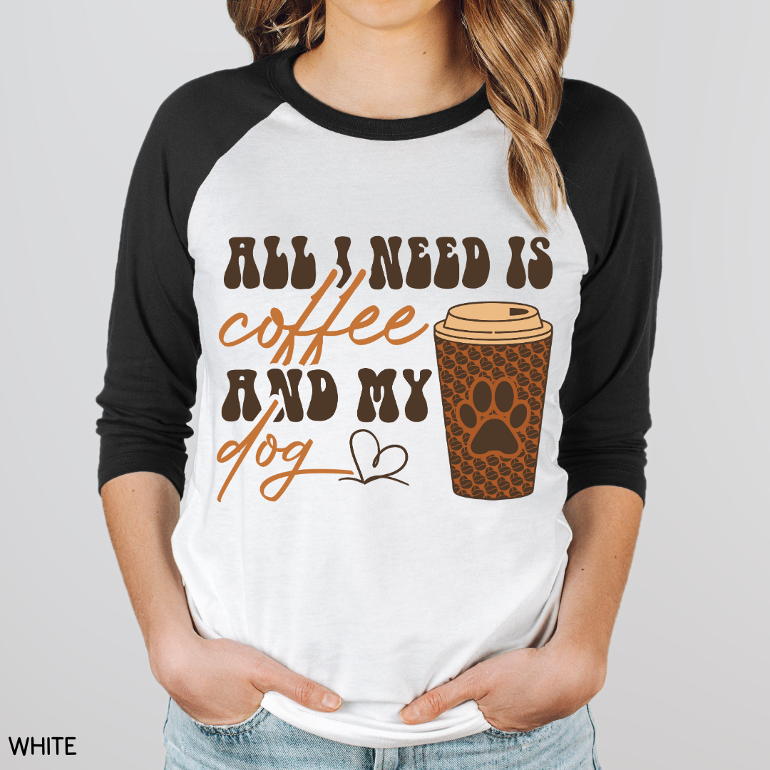 All I Need is Coffee and My Dog - Adult Unisex Tee
