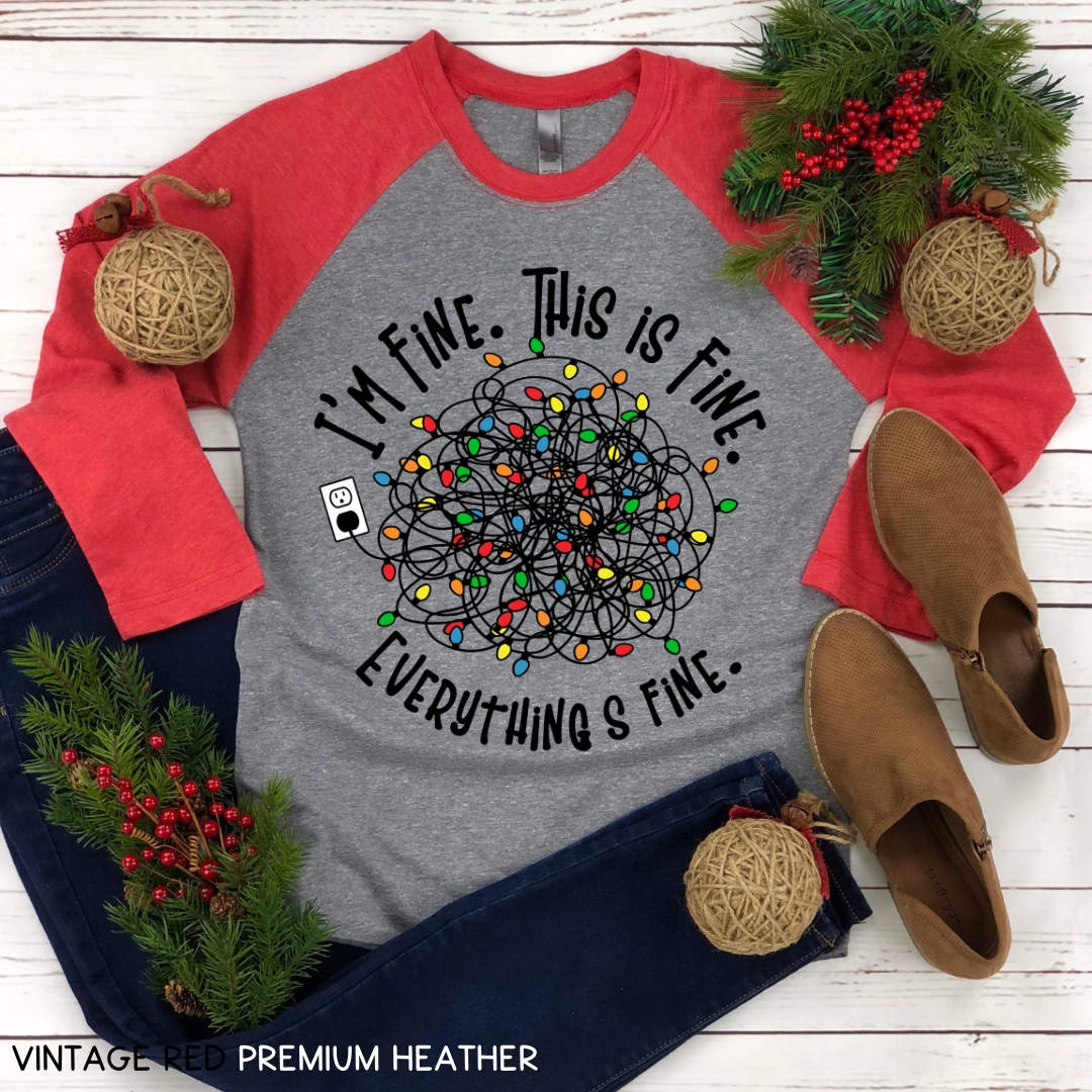 Christmas - This is Fine - Unisex Adult Tee