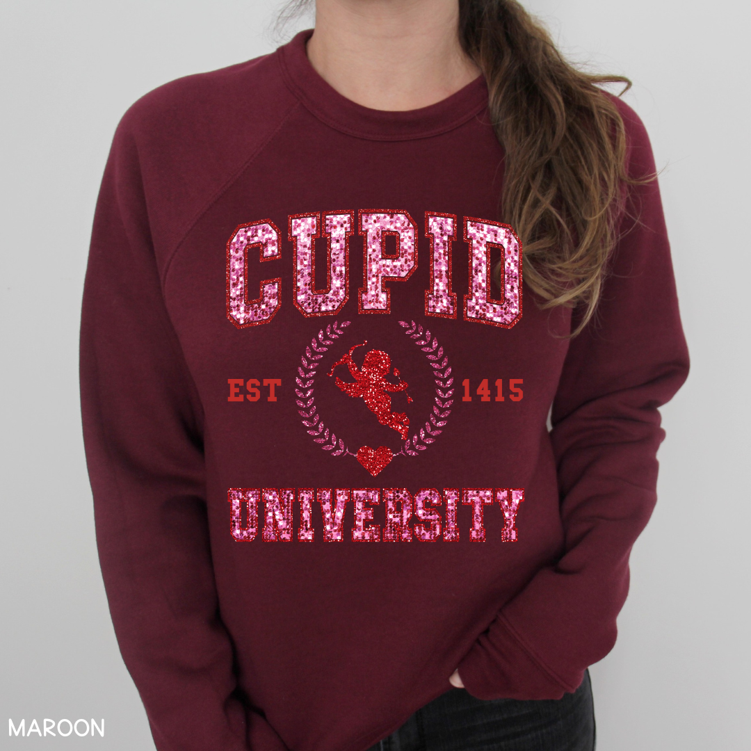 Valentines - Cupid University - Adult Unisex Sweatshirt