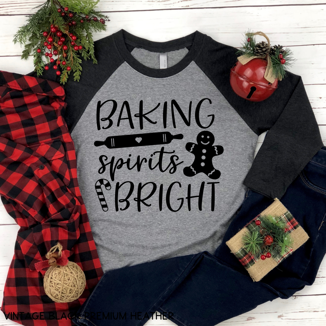 Christmas - Baking Spirits Bright - Adult Unisex Raglan