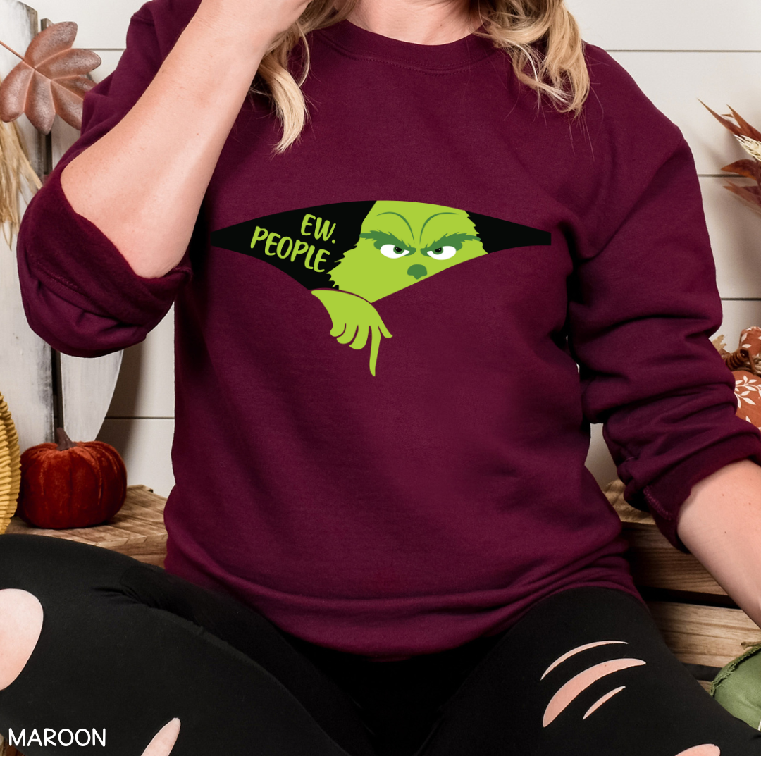 Christmas - Ew People Grinch - Adult Unisex Sweatshirt