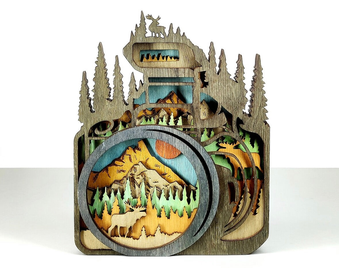 Custom wood layered mandala Nature Photo