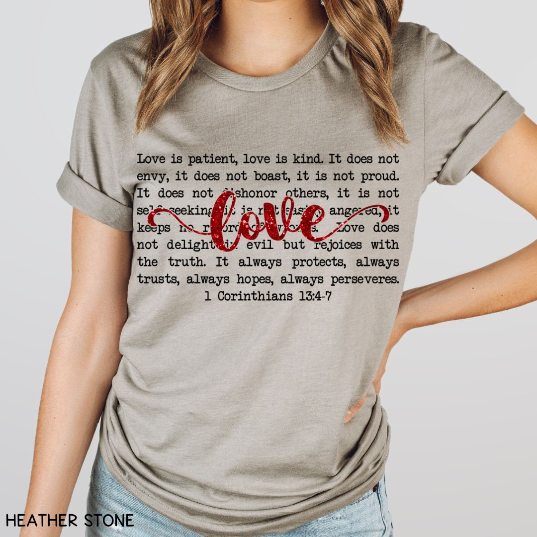 1 Corinthians Love - Unisex Adult Tee