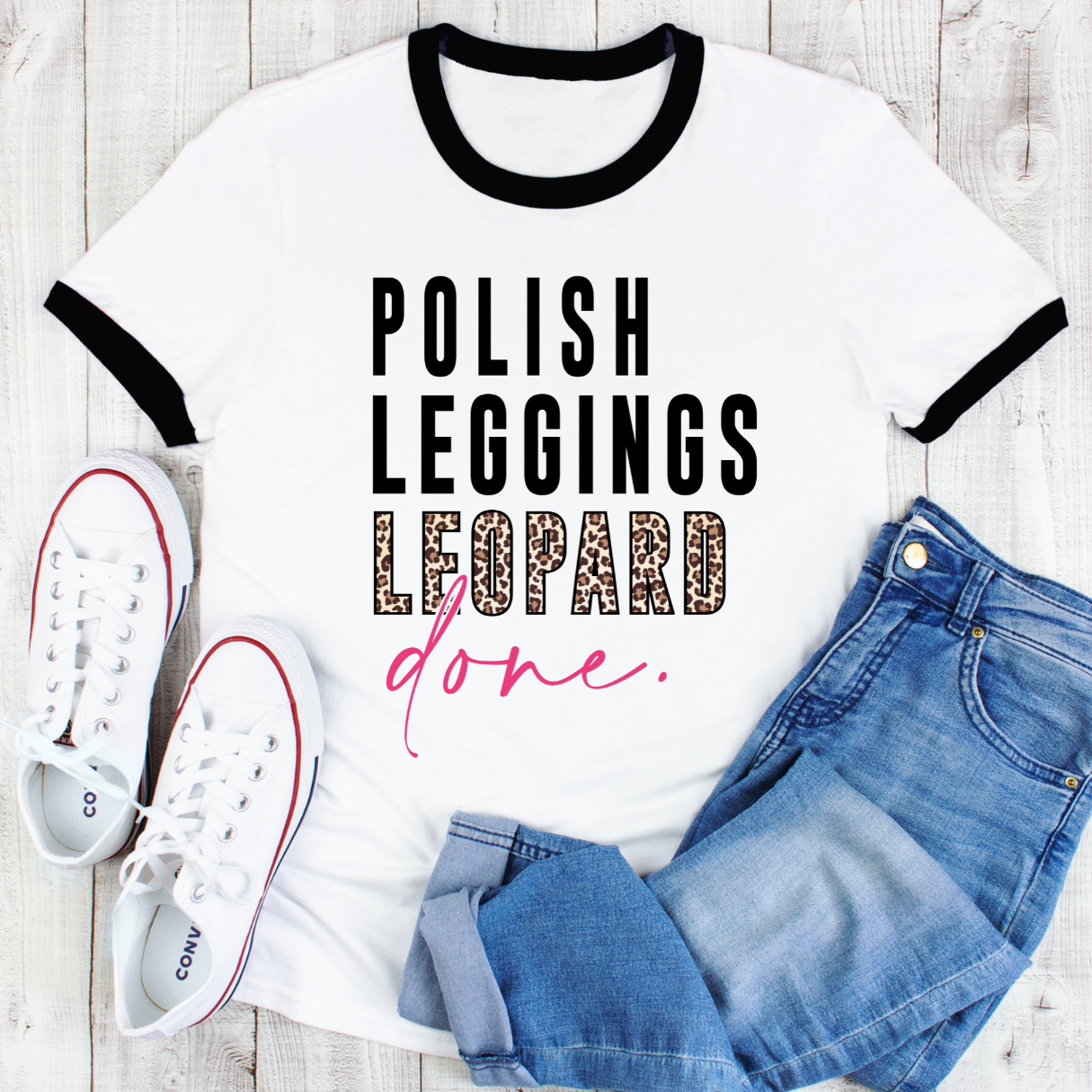 Polish Leggings Leopard Done - Unisex Adult Tee