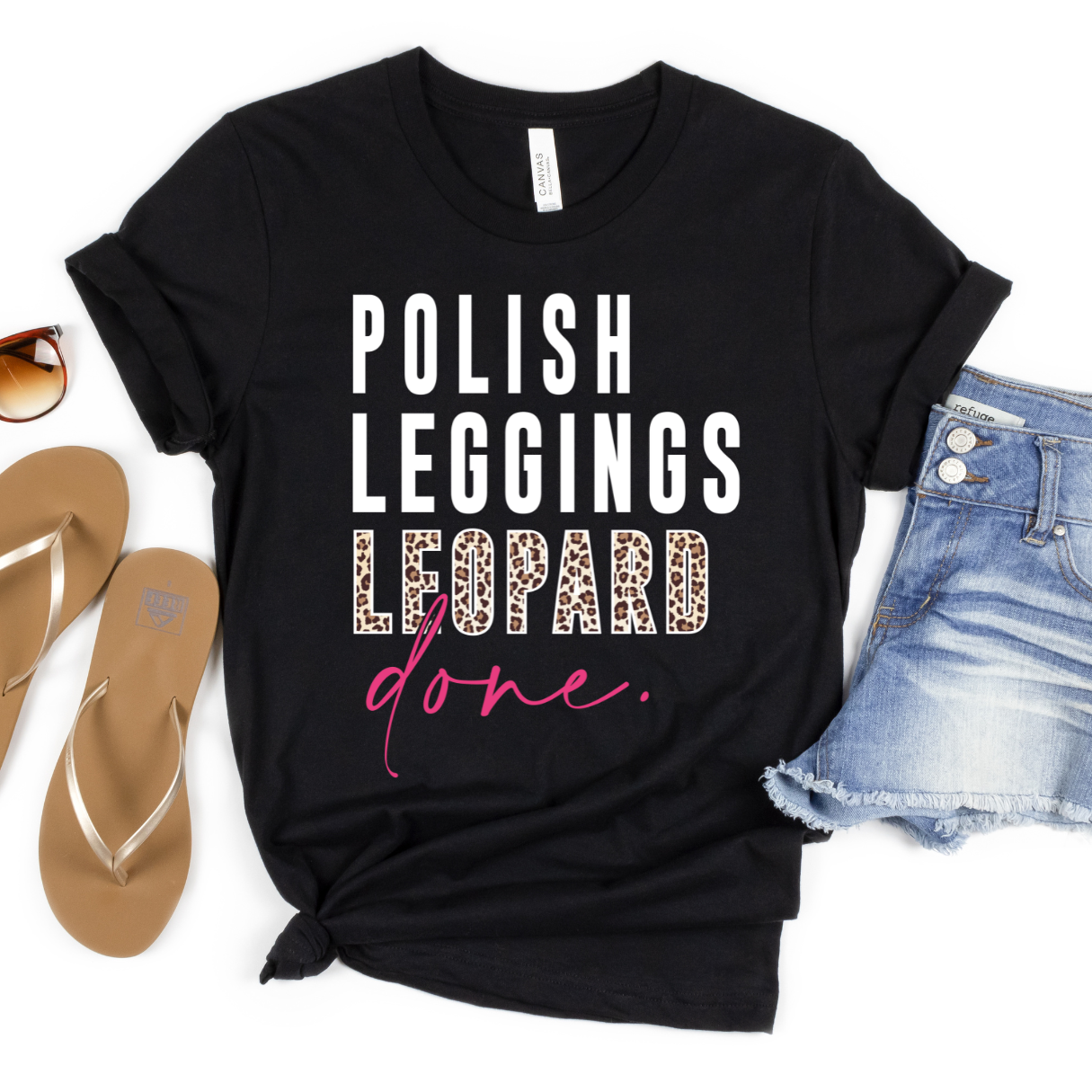 Polish Leggings Leopard Done - Unisex Adult Tee