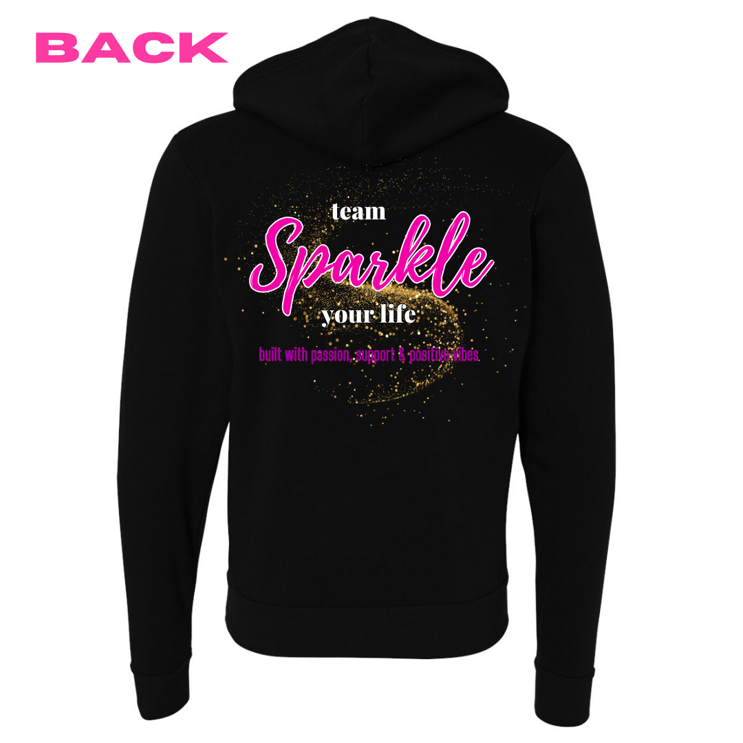 Team Sparkle Your Life - Gold Logo - Zip Up Hoodie