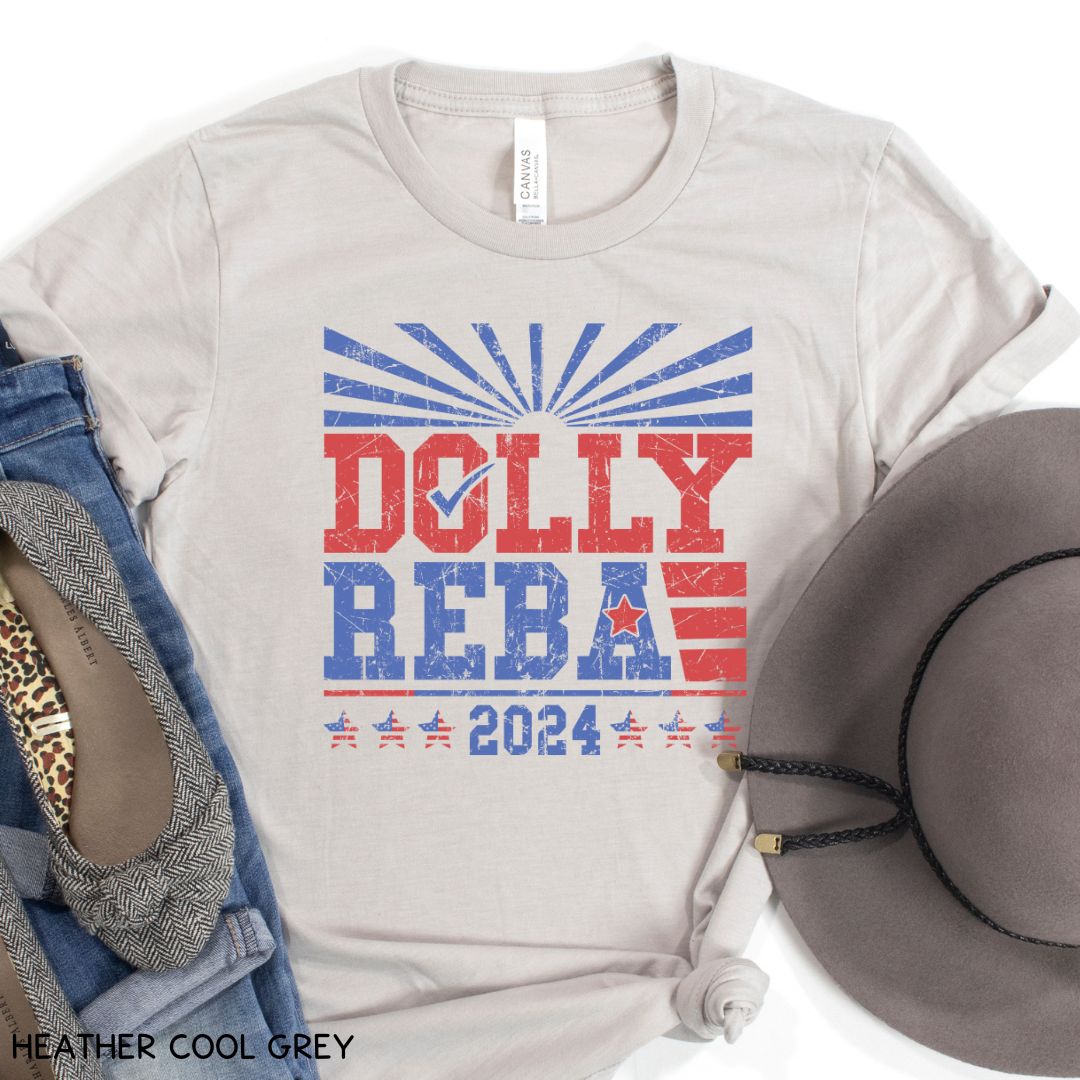 America - Dolly & Reba for President - Unisex Adult Tee