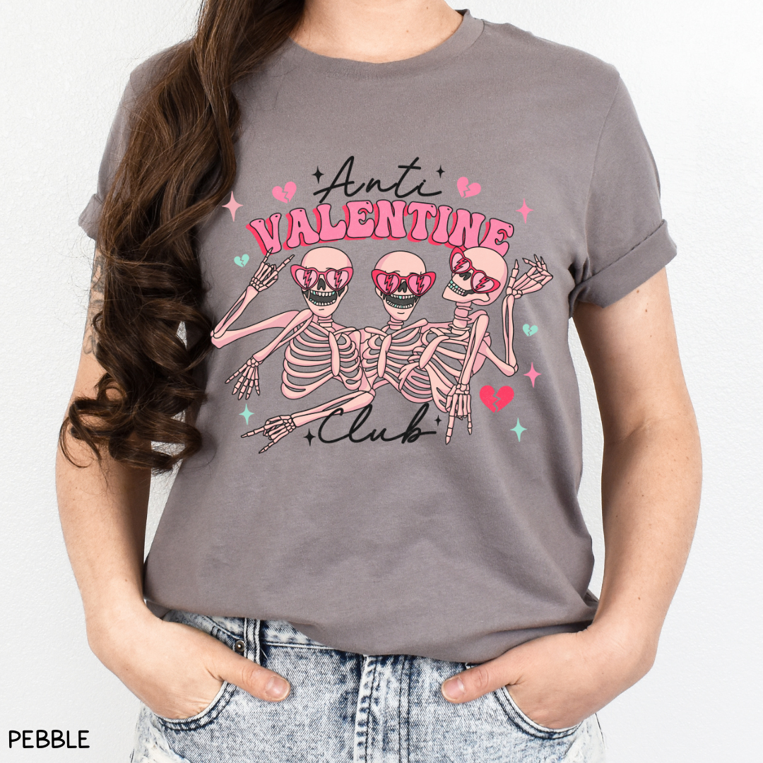 Valentines - Anti Valentine Club - Unisex Adult Tee