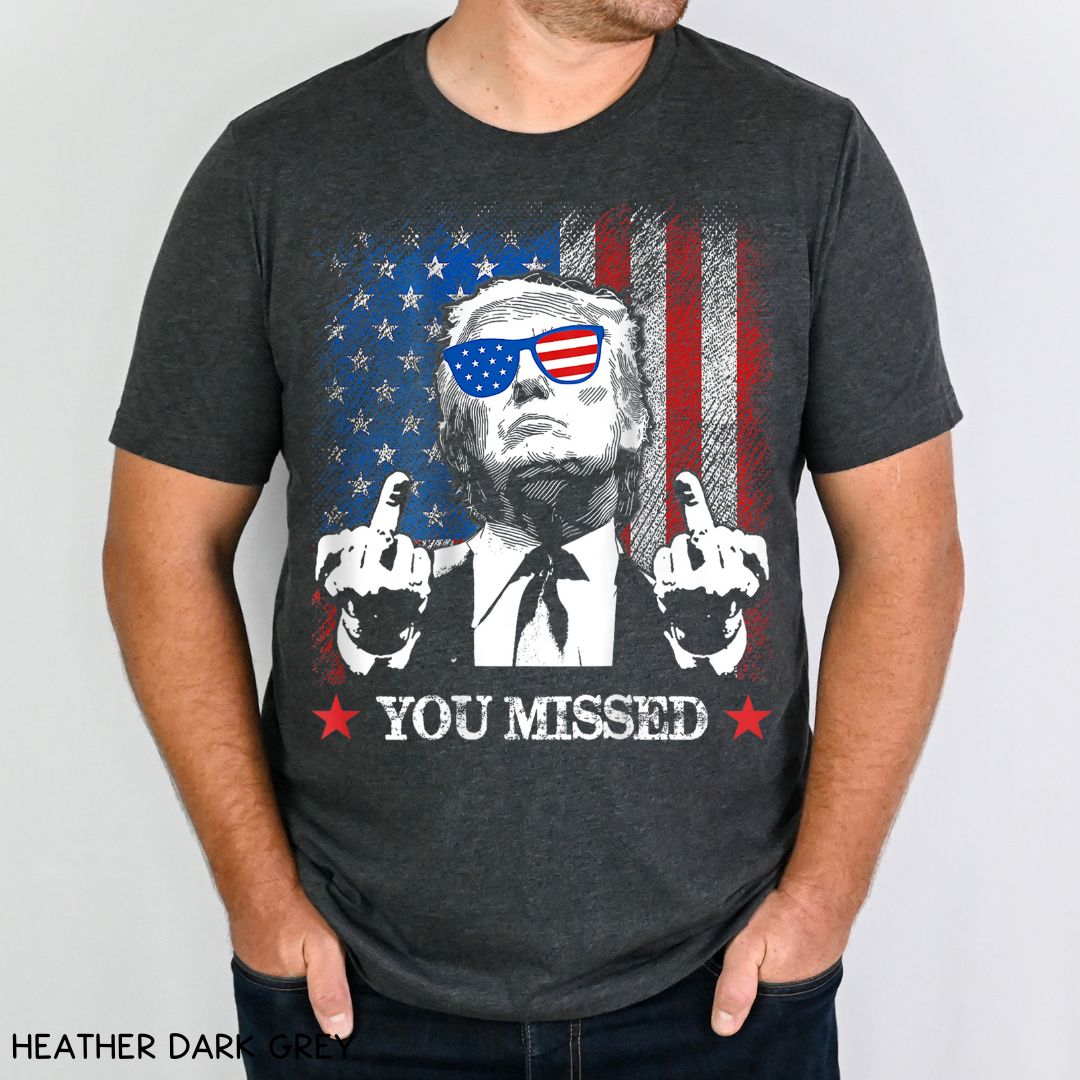 America - Trump You Missed - Unisex Adult Tee