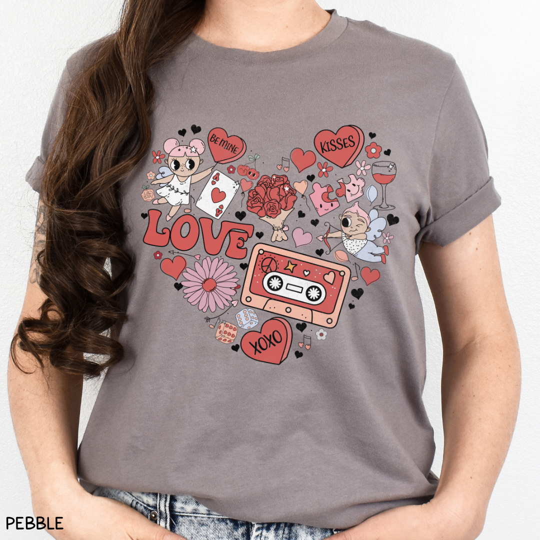 Valentines - Vintage Valentine - Unisex Adult Tee