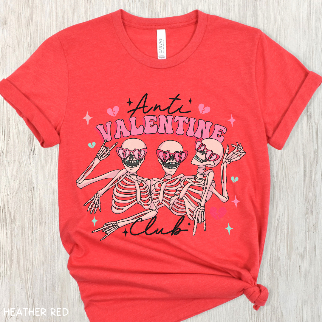 Valentines - Anti Valentine Club - Unisex Adult Tee