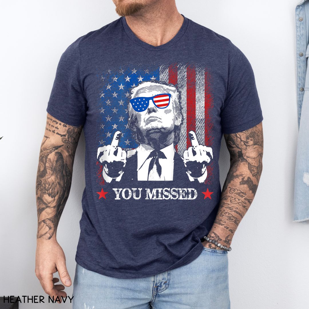 America - Trump You Missed - Unisex Adult Tee