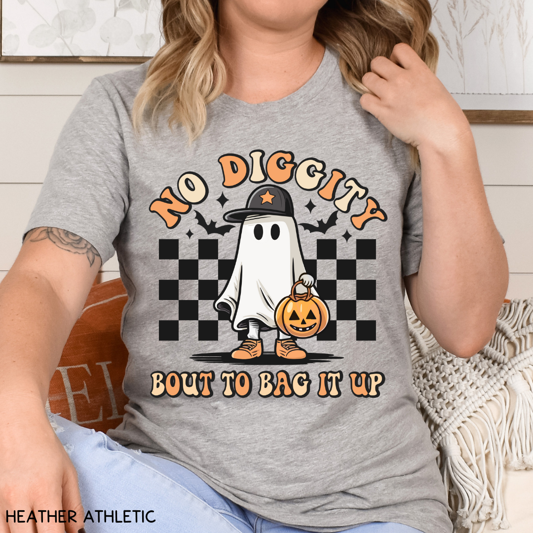 Halloween - Adult Tee - No Diggity Bout to Bag it Up