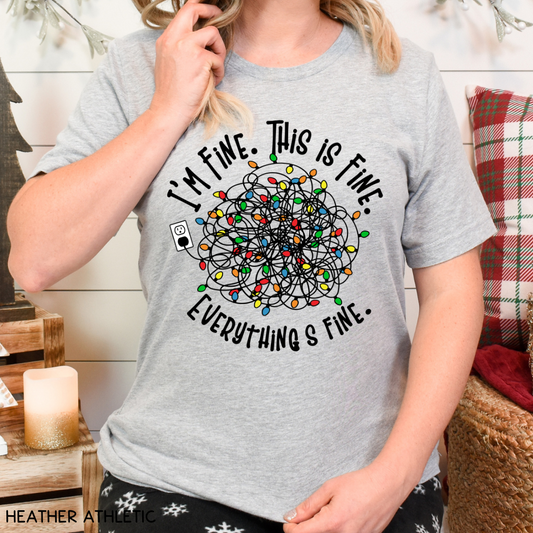 Christmas - This is Fine - Unisex Adult Tee