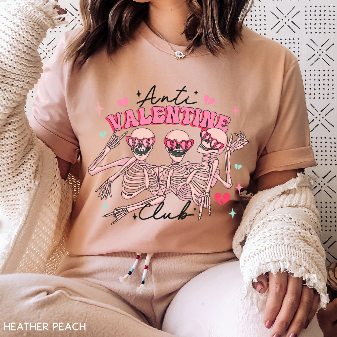 Valentines - Anti Valentine Club - Unisex Adult Tee