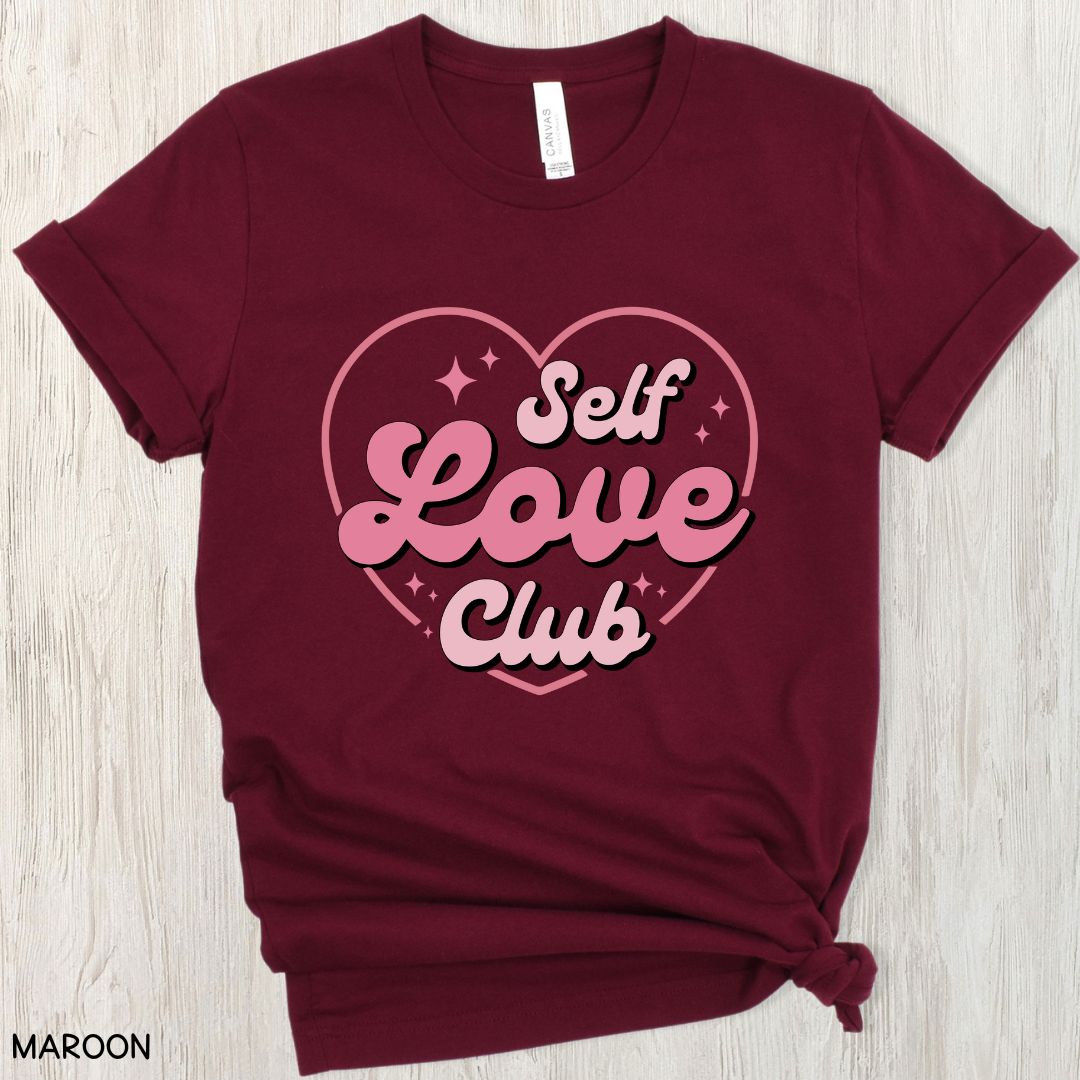 Valentines - Self Love Club Heart - Unisex Adult Tee