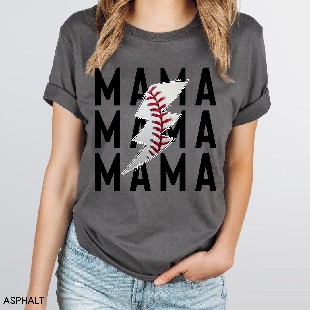 Baseball - Mama Lightning - Unisex Adult Tee