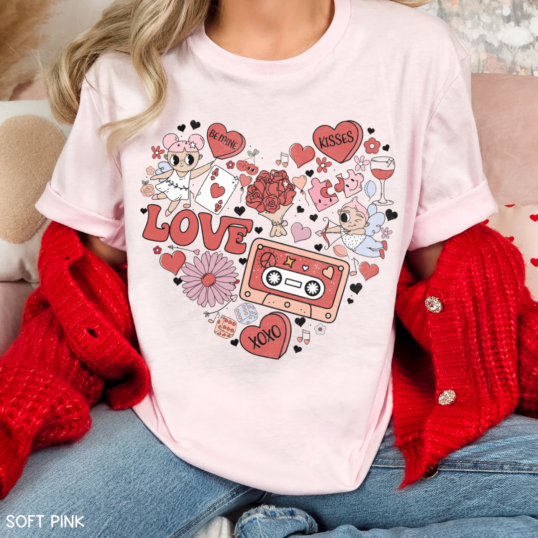 Valentines - Vintage Valentine - Unisex Adult Tee