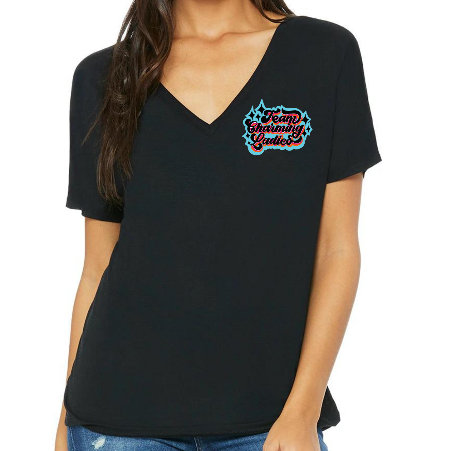 Team Charming Ladies - Women's Slouchy V-Neck Tee