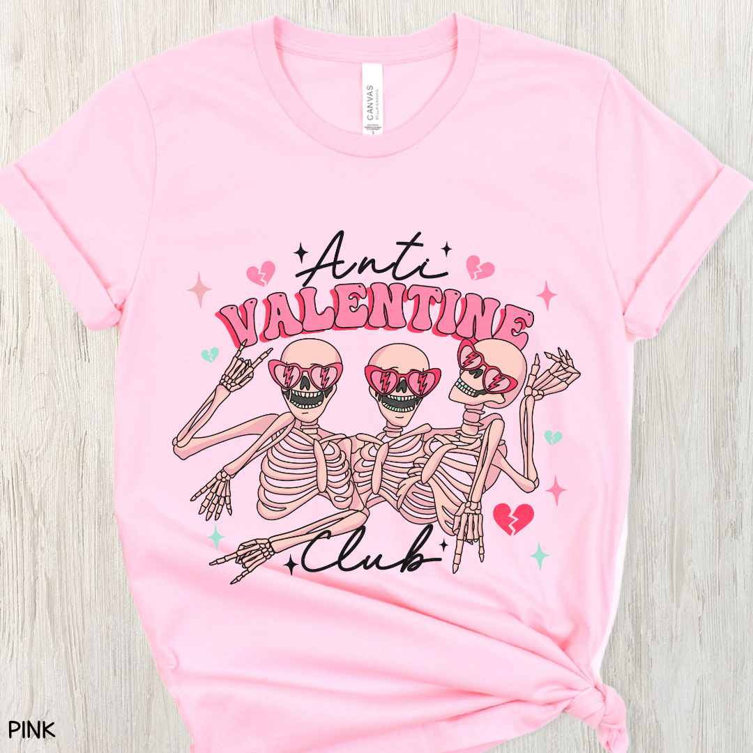 Valentines - Anti Valentine Club - Unisex Adult Tee