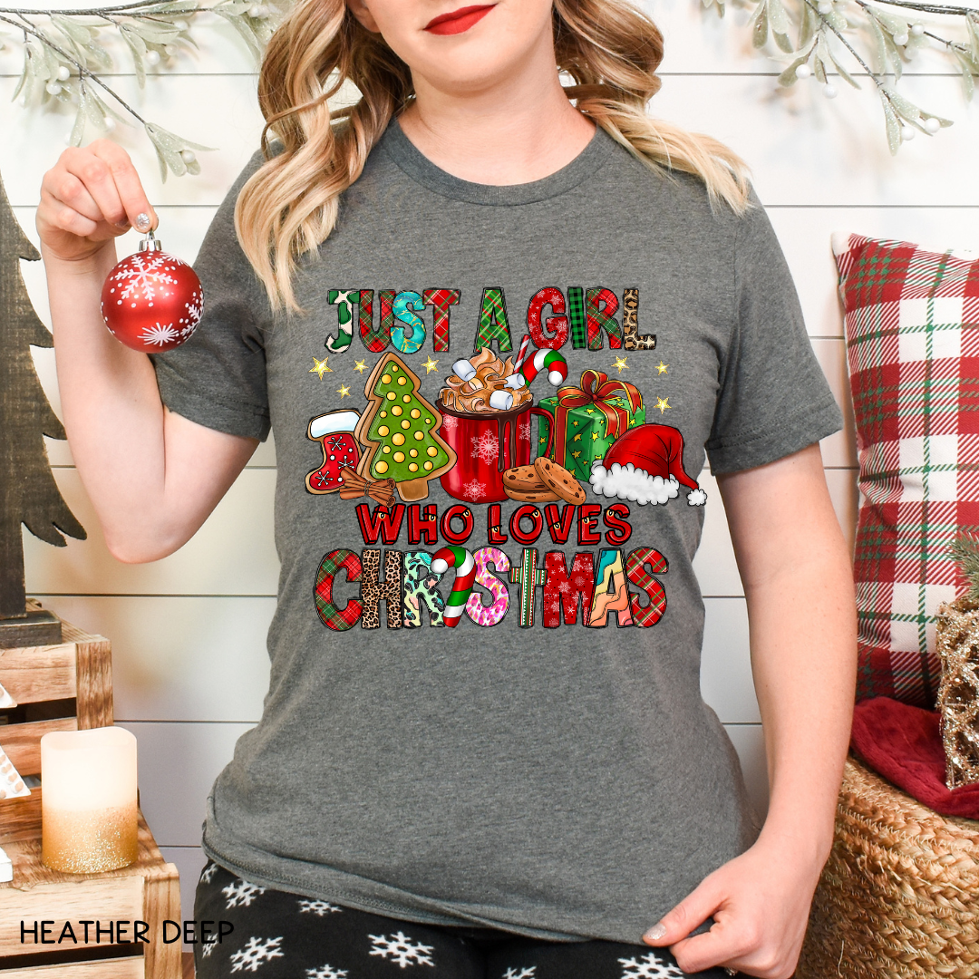 Christmas - Just a Girl Who Loves Christmas - Unisex Adult Tee