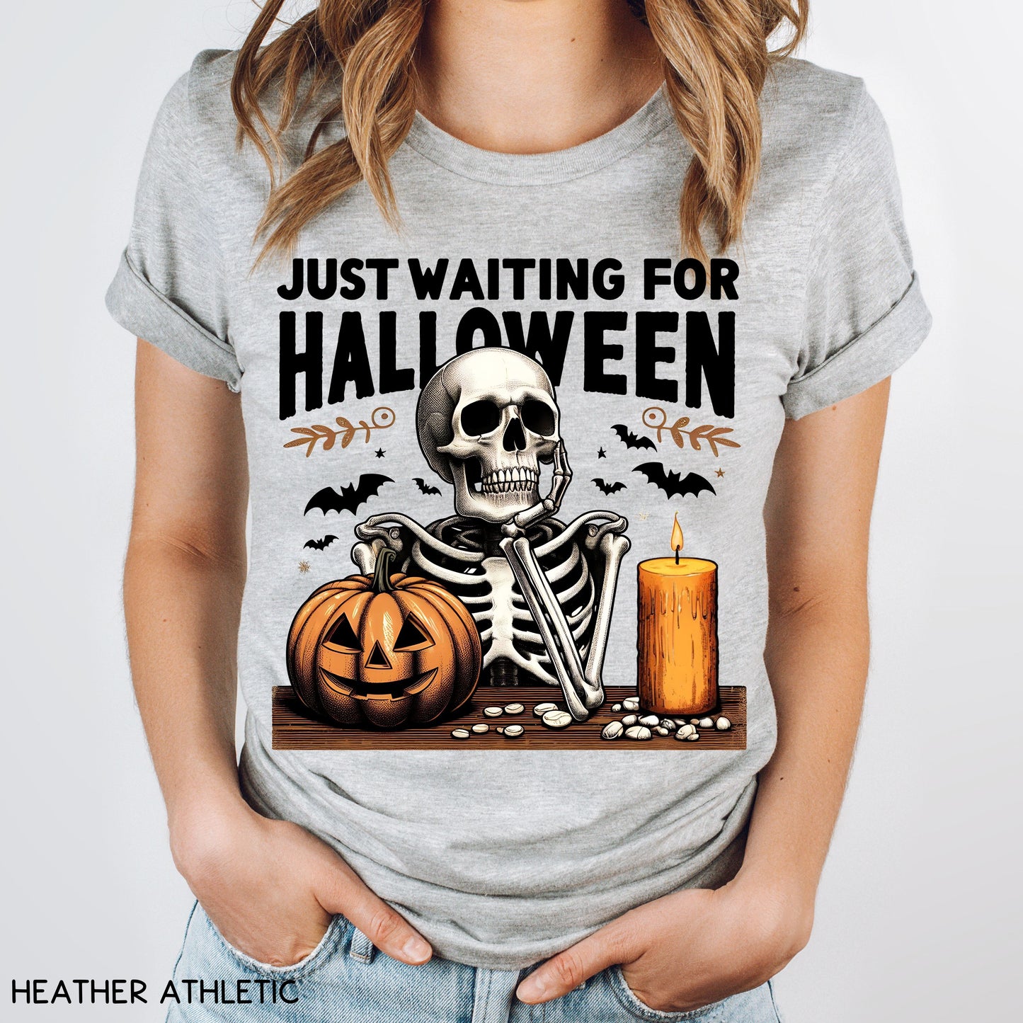 Fall - Just Waiting For Halloween - Unisex Adult Tee