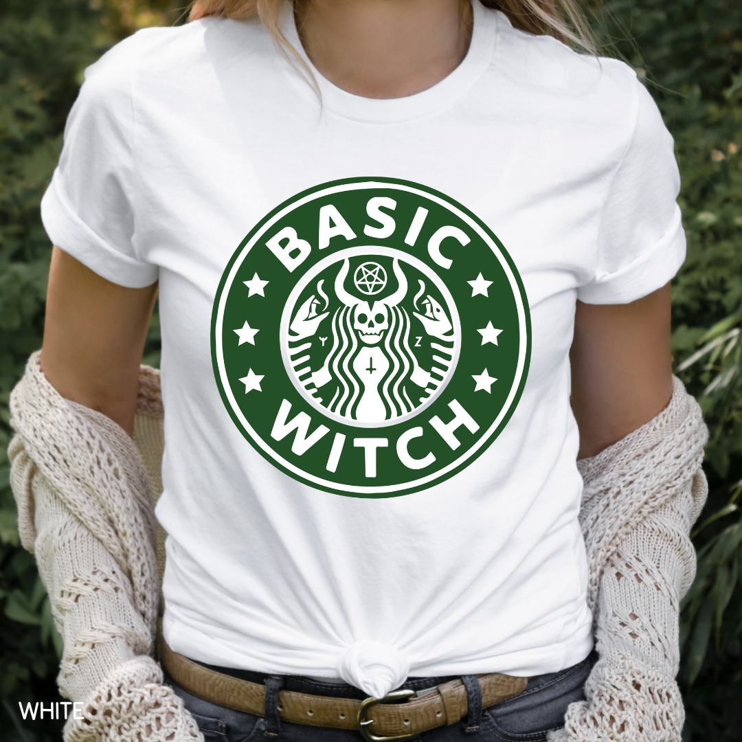 Halloween - Adult Tee - Starbucks Basic Witch