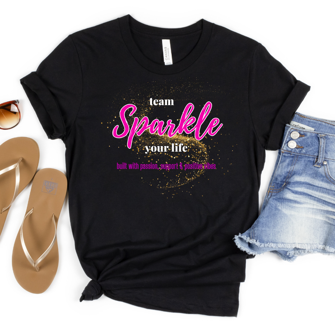 Team Sparkle Your Life - Gold Logo - Unisex Adult Tee