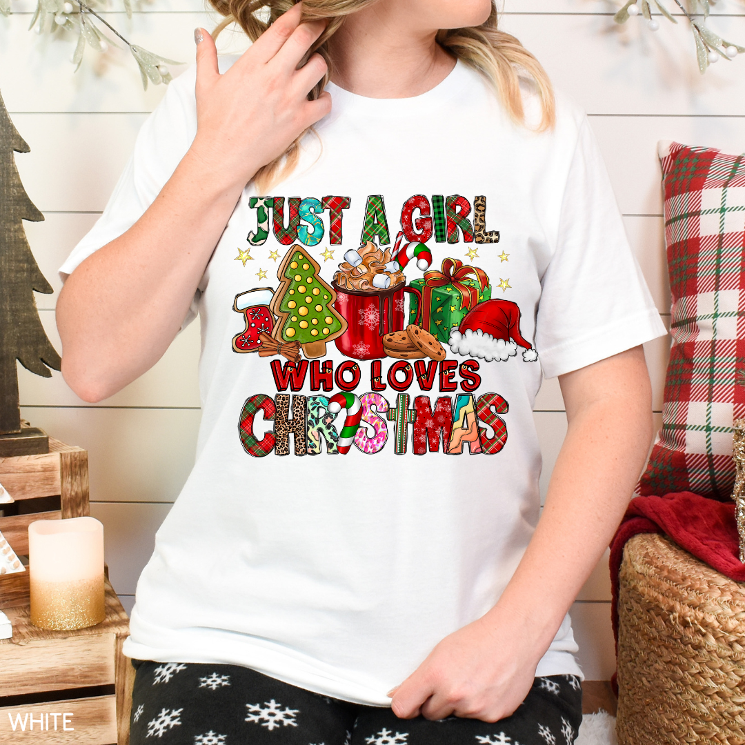 Christmas - Just a Girl Who Loves Christmas - Unisex Adult Tee