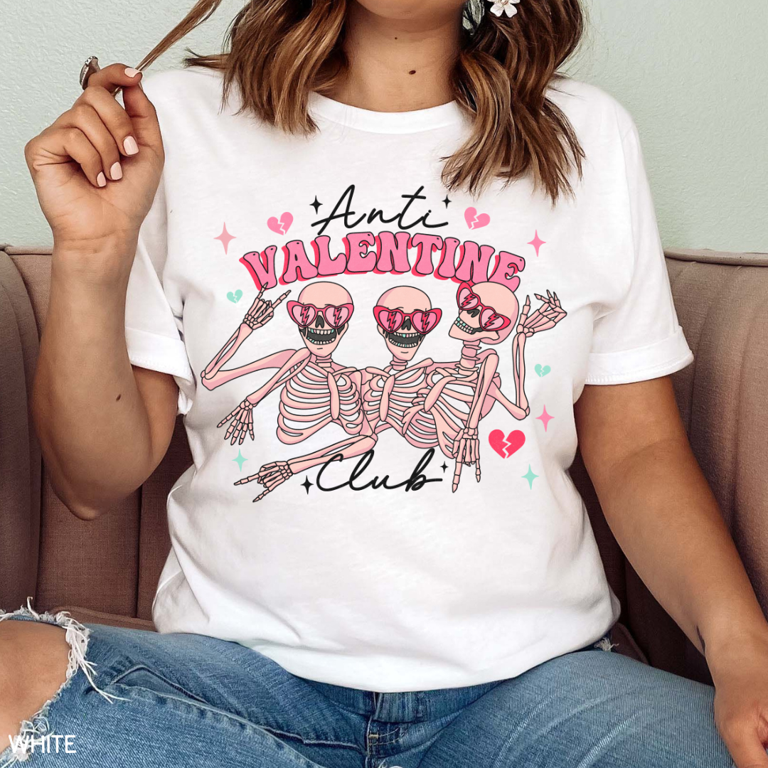 Valentines - Anti Valentine Club - Unisex Adult Tee