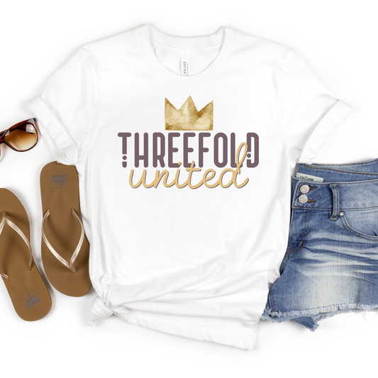 Threefold United - Unisex Adult Tee - Crown Logo