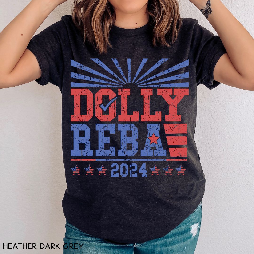 America - Dolly & Reba for President - Unisex Adult Tee