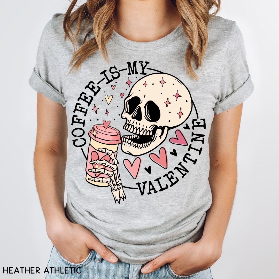 Valentines - Coffee is my Valentine - Unisex Adult Tee