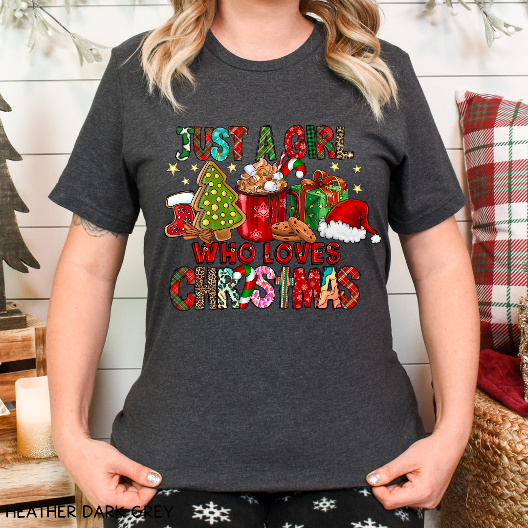 Christmas - Just a Girl Who Loves Christmas - Unisex Adult Tee