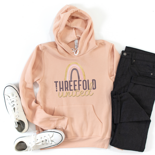 Threefold United - Hoodie - Rainbow 1 Logo