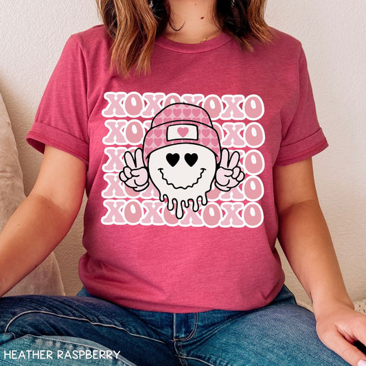 Valentines - XOXO Smiley - Unisex Adult Tee