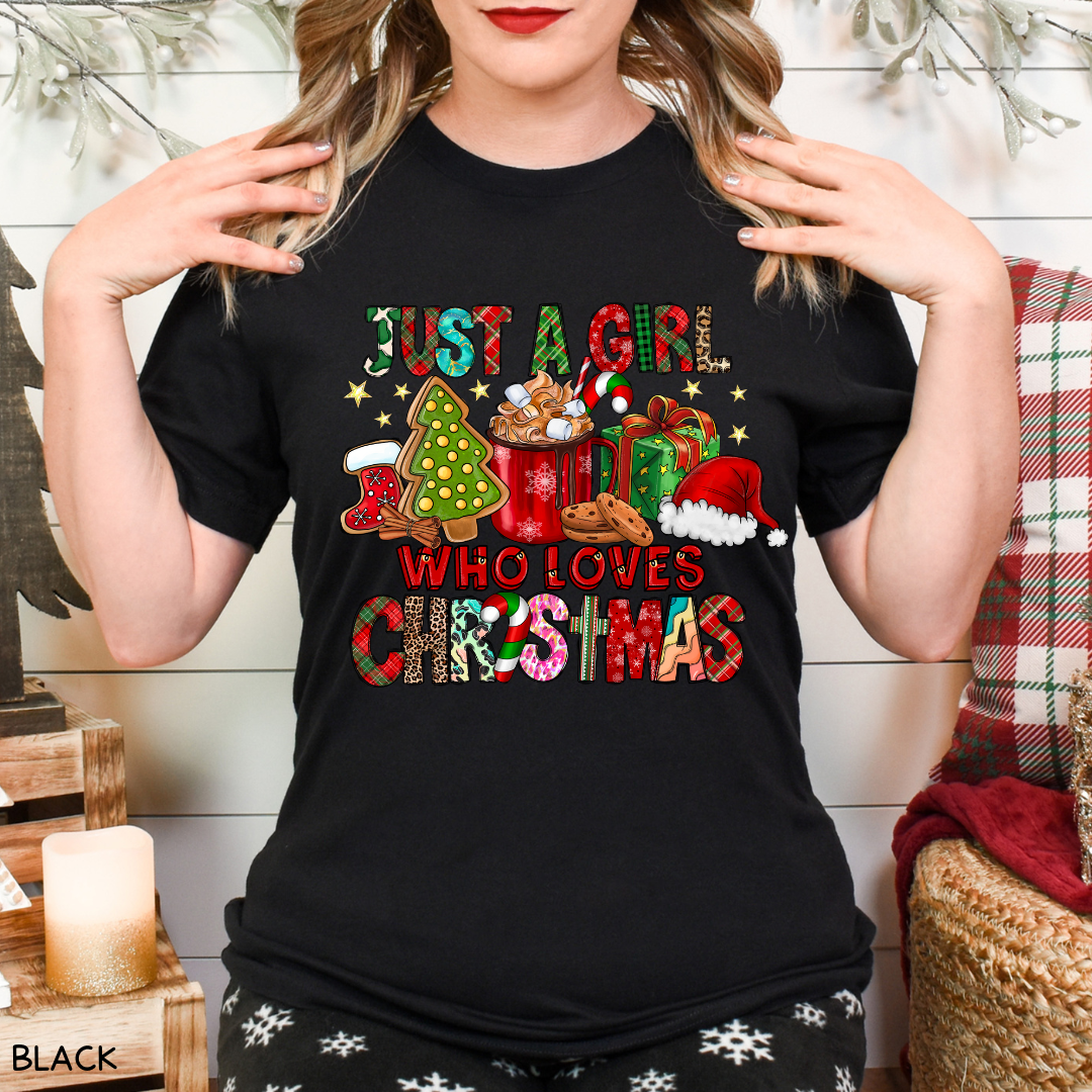 Christmas - Just a Girl Who Loves Christmas - Unisex Adult Tee