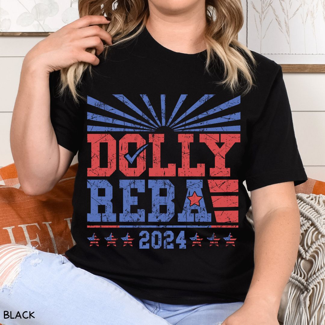 America - Dolly & Reba for President - Unisex Adult Tee