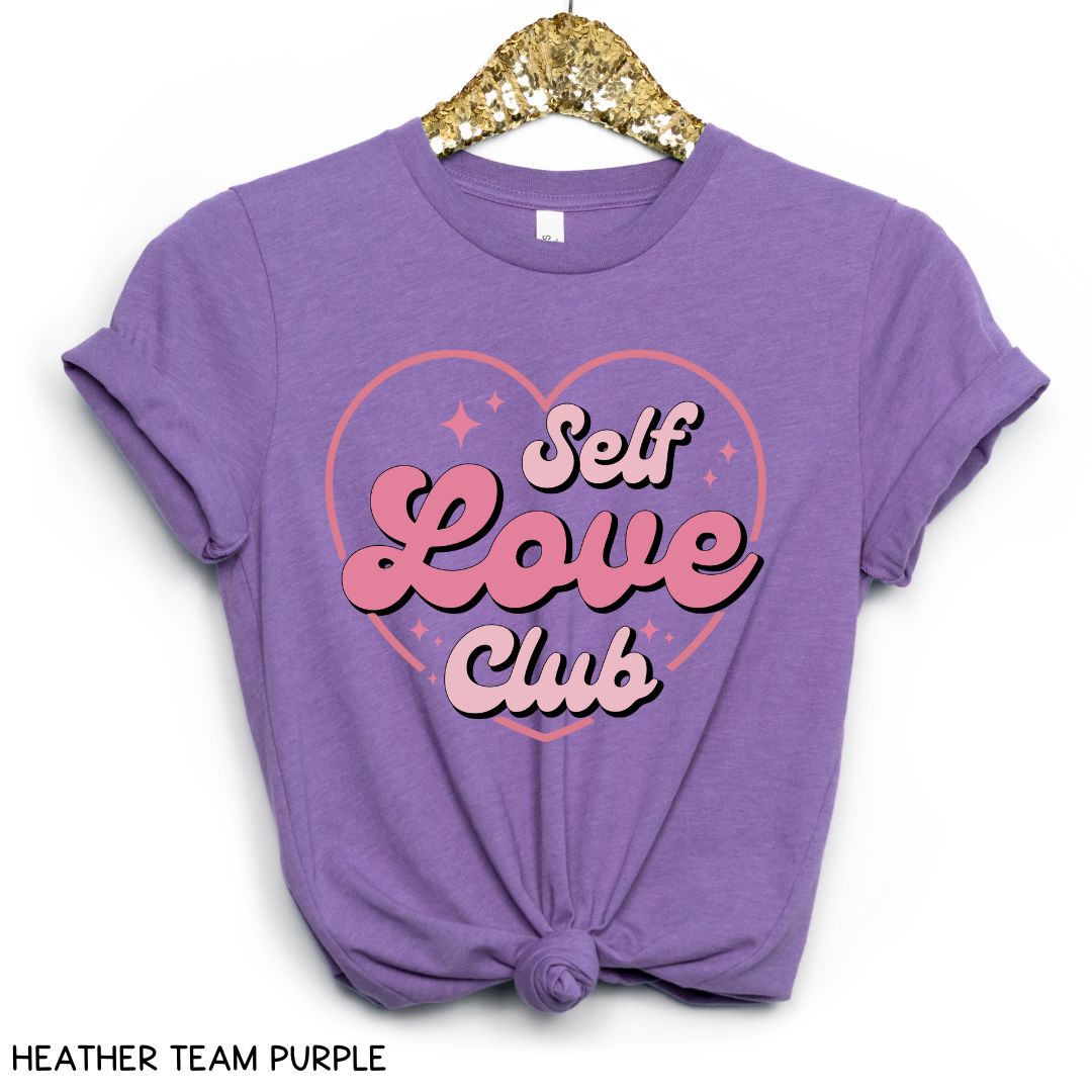 Valentines - Self Love Club Heart - Unisex Adult Tee