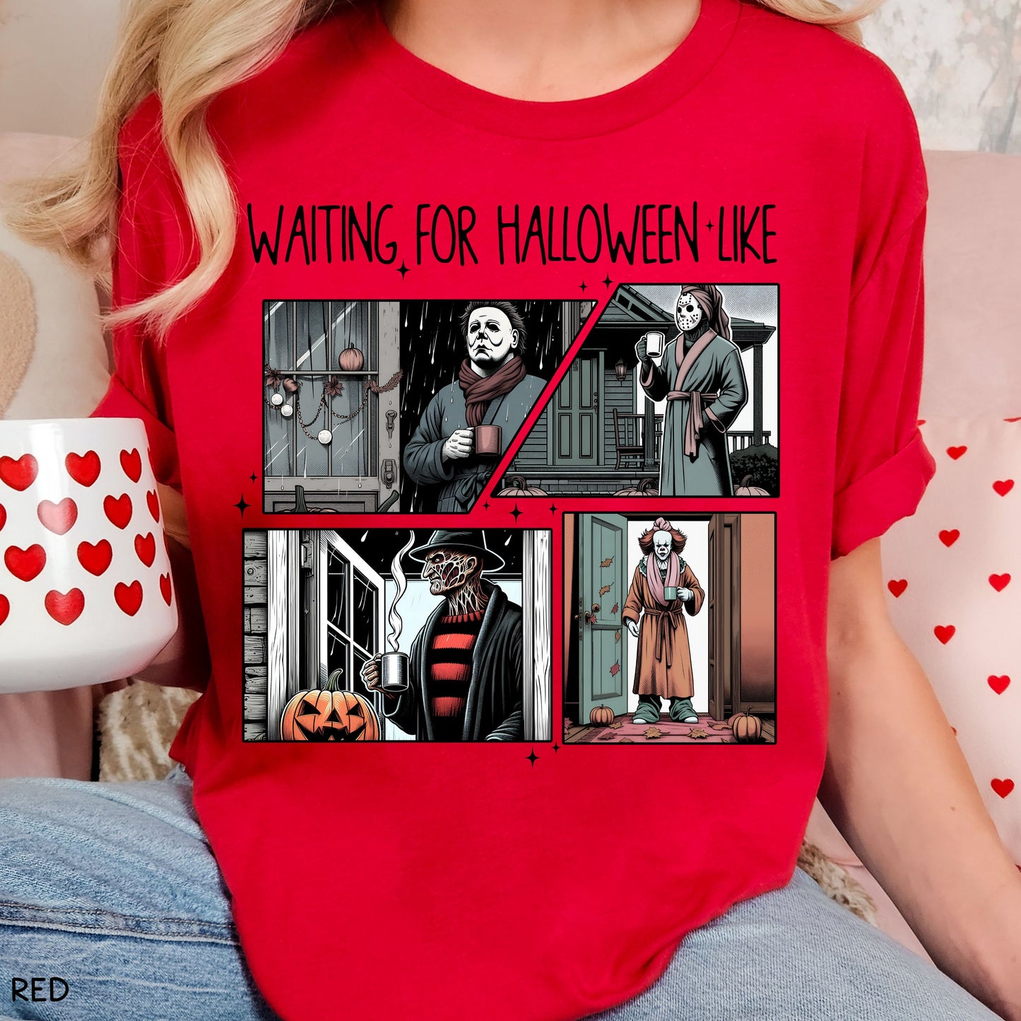 Halloween - Villains Waiting For Halloween - Unisex Adult Tee