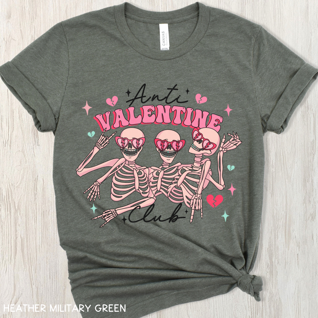 Valentines - Anti Valentine Club - Unisex Adult Tee