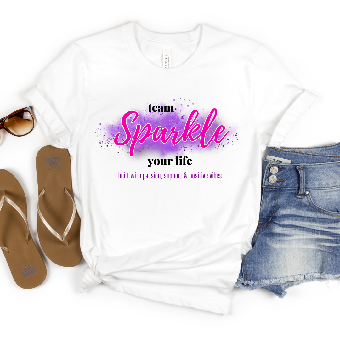 Team Sparkle Your Life - Purple Logo - Unisex Adult Tee