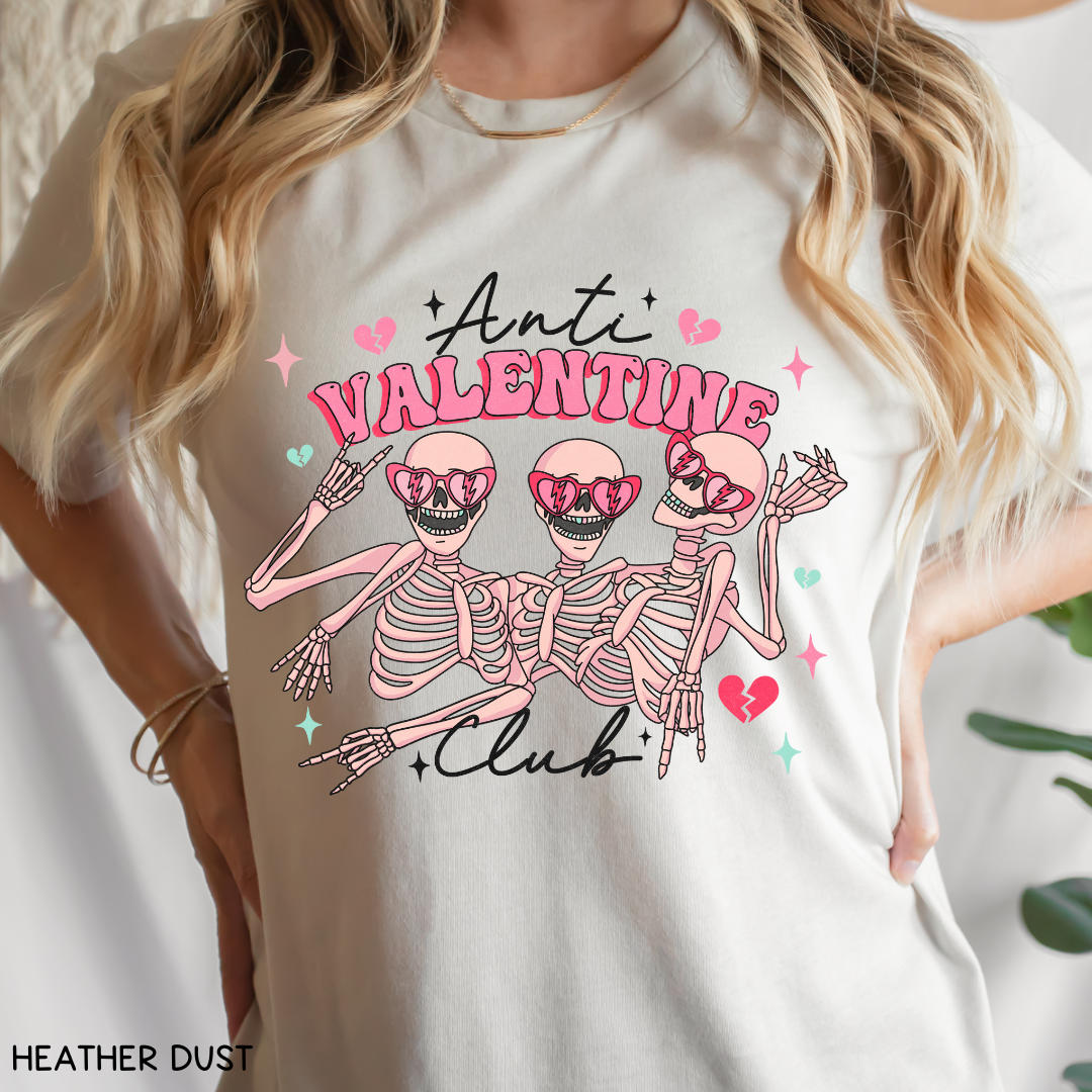 Valentines - Anti Valentine Club - Unisex Adult Tee