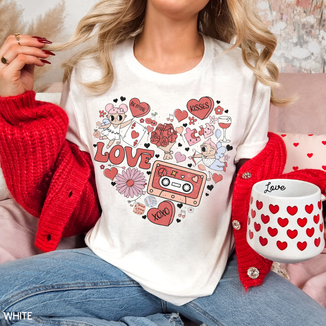 Valentines - Vintage Valentine - Unisex Adult Tee