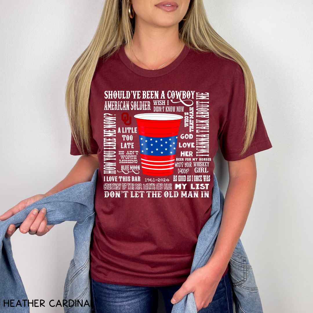 Toby Keith Songs - Unisex Adult Tee