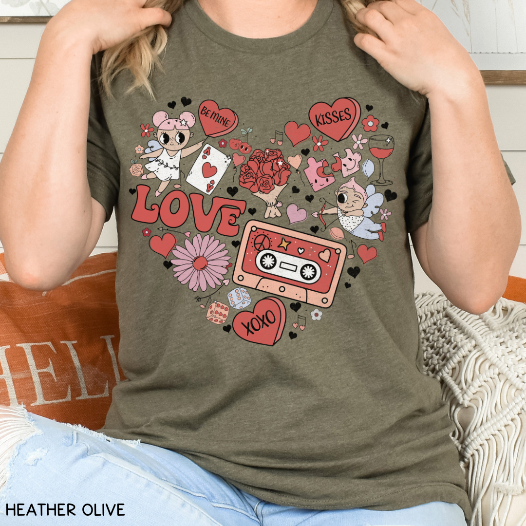 Valentines - Vintage Valentine - Unisex Adult Tee