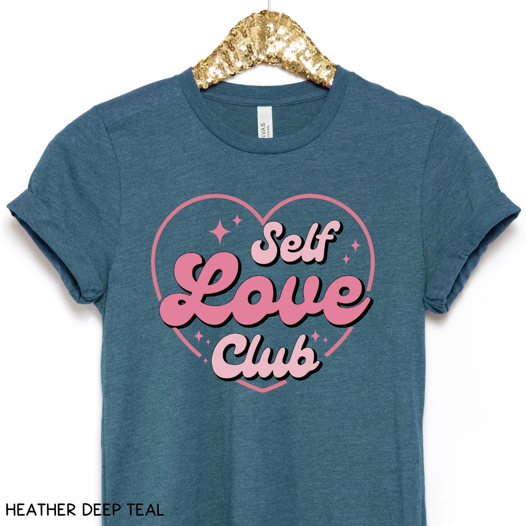 Valentines - Self Love Club Heart - Unisex Adult Tee