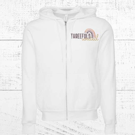 Threefold United - Zip Up Hoodie - Rainbow 2 Logo