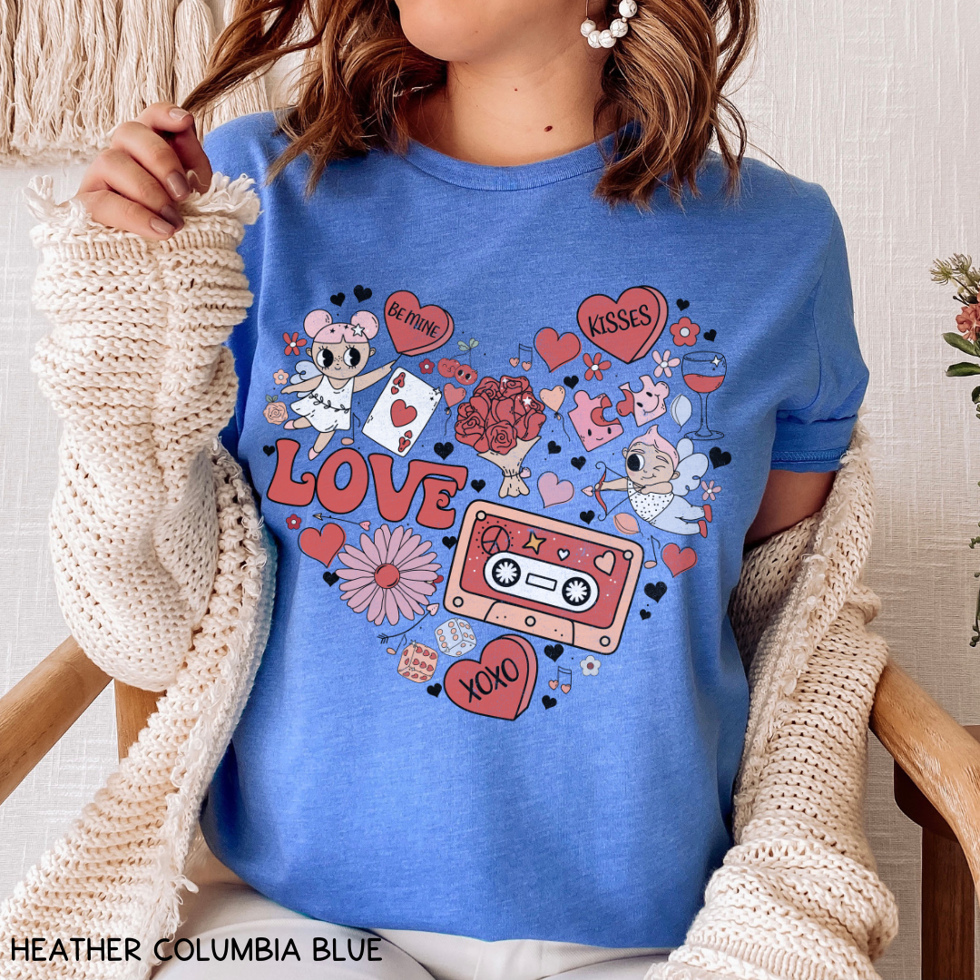 Valentines - Vintage Valentine - Unisex Adult Tee